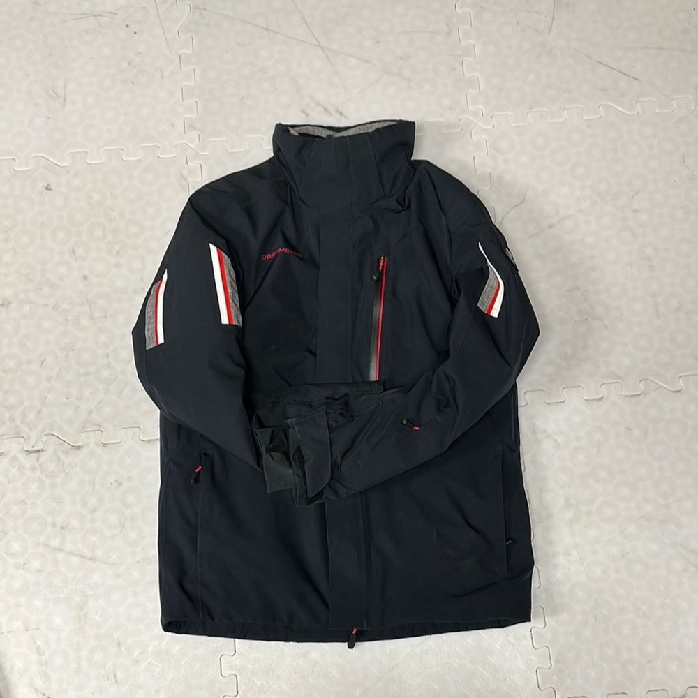 Obermeyer Black and Red Performance Jacket with High Collar